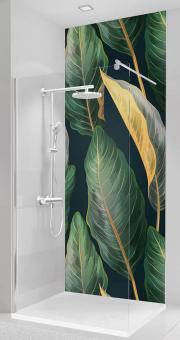 Schulte DecoDesign Duschrückwand Softtouch 2550x1000 mm Tropenblätter Gold