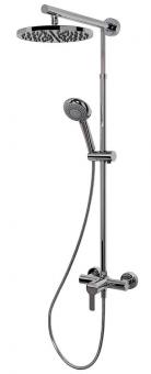 Schulte Duschsystem DuschMaster Rain D9620 mit Einhebelmischer Kunststoff-Kopfbrause 25 cm Durchmesser