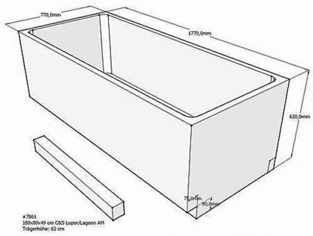 Schröder Wannenträger für Rechteckbadewanne Lupor 180x80 cm