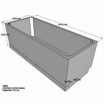 Schröder Wannenträger für Rechteckbadewanne Andorra 170x70 cm