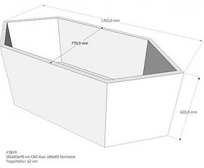 Schröder Wannenträger für 6-Eckwanne Kusi 