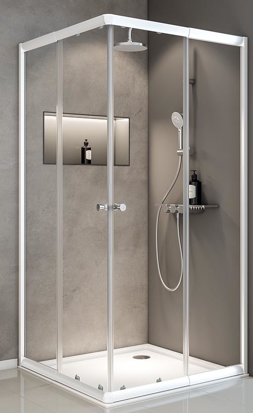 Schulte Sunny D1944 Eckeinstieg variabel 1800x800-900 mm Echtglas Klar