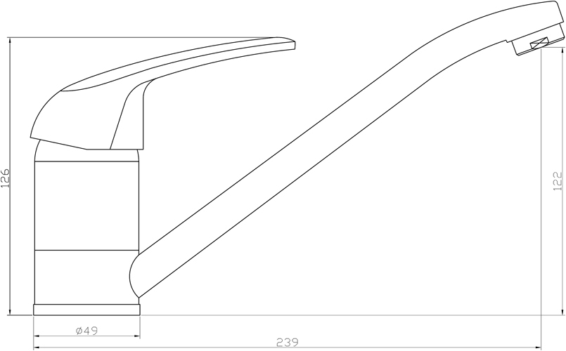 Niederdruck Einhand-Spültischarmatur mit Festauslauf 3 Farben